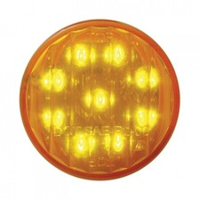 2 Round Led Light Amber 10 Pack