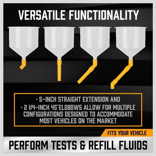 Spill Proof Radiator Coolant Filling Funnel Kit 15-pcs Cooling System fill kit - Bild 3 von 7