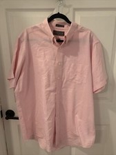 David Taylor Collection Shirt Mens XL 18 Button Up Pink Short Sleeve