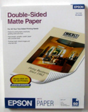 NEW NIP HP Epson Double-Sided Matte Paper 8.5 X 11 50 Sheets