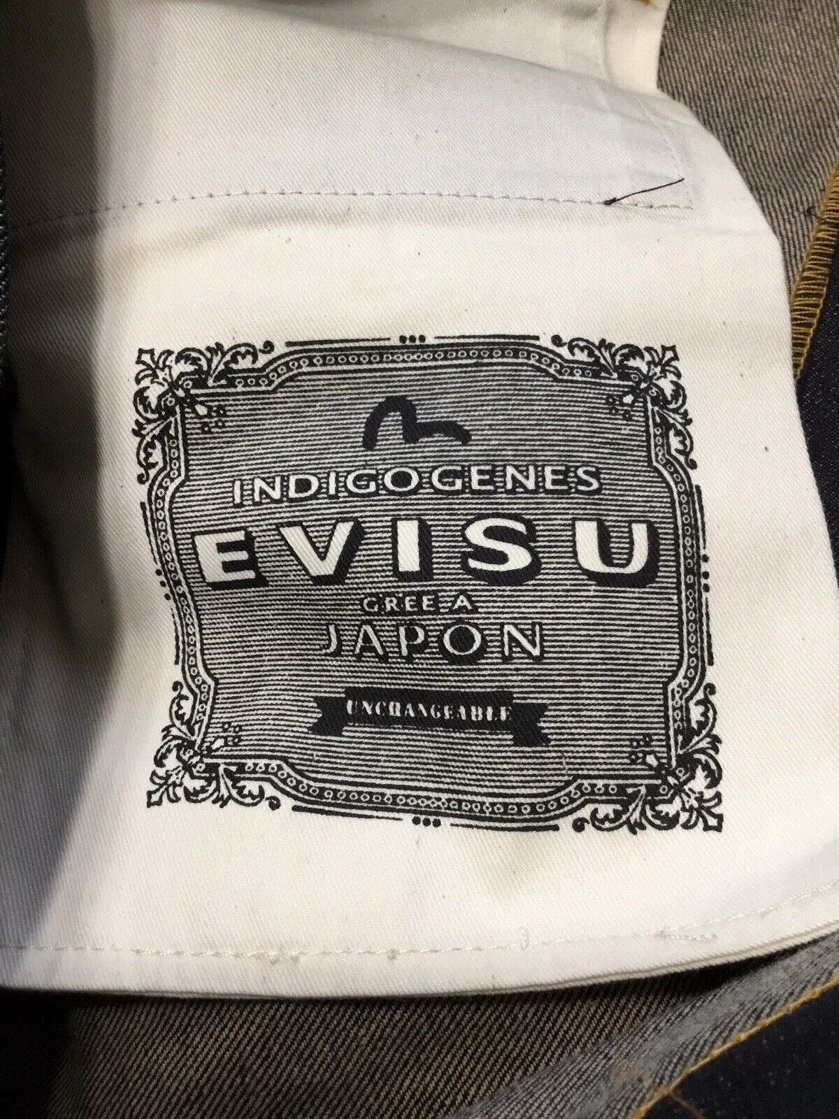 Evisu Heritage Unchangeable Button Fly Indigo Jeans Men's Size 42x38 New!  $495