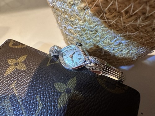 Vintage Bulova Women’s Watch-White Gold With Diamond -21 Jewel Movement SERVICED - Picture 6 of 13