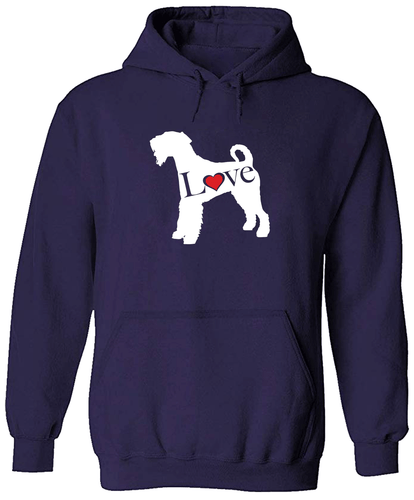 Love Dog Airedale Terrier Unisex Herren Hoodie Pullover Bingley Waterside Hundeliebhaber - Bild 5 von 15