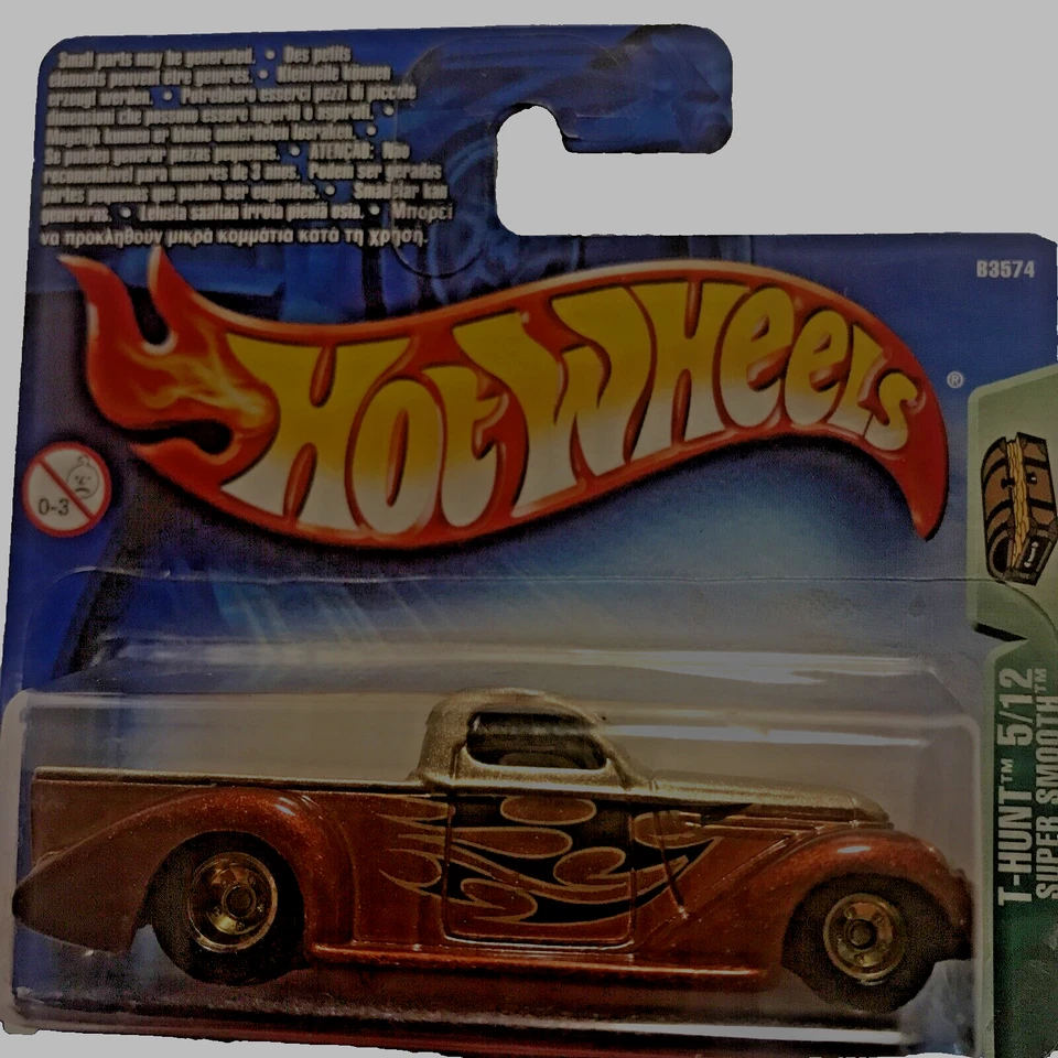 Tarjeta corta súper suave Hot Wheels Treasure Hunt muy buena condición rara tarjeta internacional Foto 2 de 4