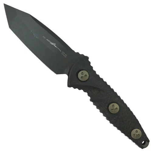 Microtech Socom Alpha Mini Carbon Fiber Fixed Blade Tanto Knife, 114M-1DLCCFS
