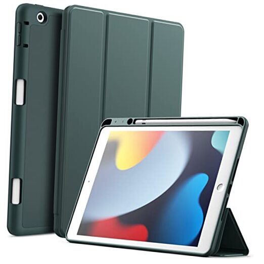 Durable iPad 10.2 Case for 7th/8th/9th Gen 2021-2019 Models with Apple Pencil Holder