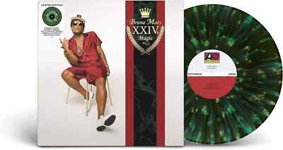 BRUNO MARS - 24K MAGIC - 12'' VINYL LP - LIMITED EDITION FOREST GREEN - NEU