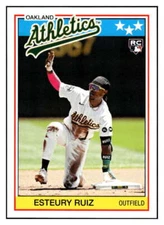 ESTEURY RUIZ RC 2023 Topps TBT 1988 UK #72 ROOKIE Athletics MLB Throwba ID:69852