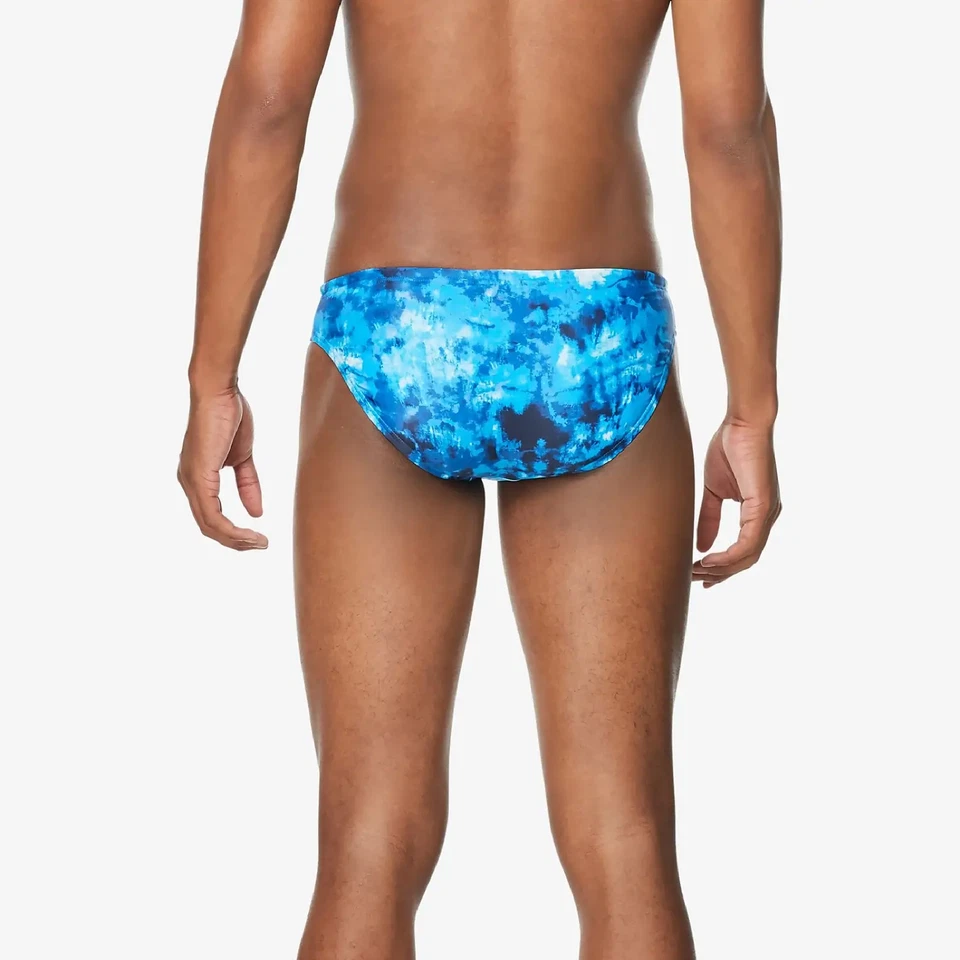 Hombre SPEEDO TYE DYE IBIZA AZUL 1" BRIEF NYLON LYCRA Talla 36 Foto 2 de 2