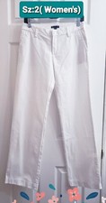 'GAP ' Women's White Straight Pants Sz. 2 Inseam: 31