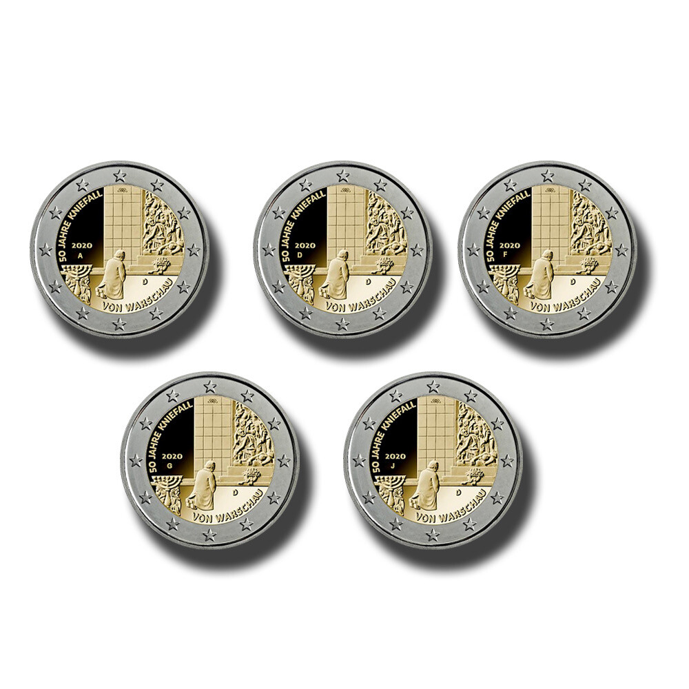 2 Euro Munze 50 Jahre Kniefall Von Warschau Wert J 2020 Germany A D F G J 50 Jahre Kniefall Von Warschau 2 euro