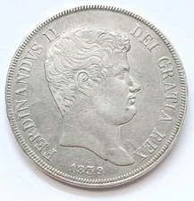 Naples Two Sicilies Beautiful 120 Grain Plate 1839 Ferdinand II Bourbon Rare