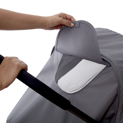 Radio Flyer, Discovery Stroll 'n Wagon with Canopies, Folding Wagon, Size: 44 Large x 39 W x 24.5” H, Red