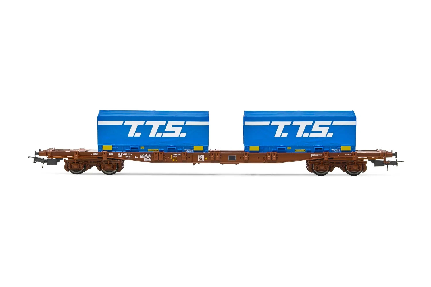 Wagon S70 TTS Jouef HJ6259 porte conteneurs miniature HO SNCF