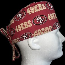 NFL San Francisco 49ers Red Scrub Hat Chemo Cap