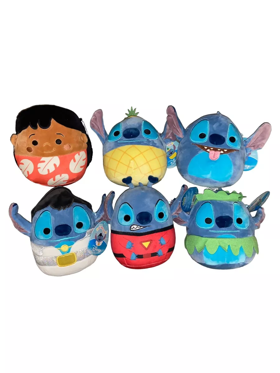 Squishmallow LILO AND STITCH Plush Disney Elvis Pineapple New With Tags Lot  Of 6