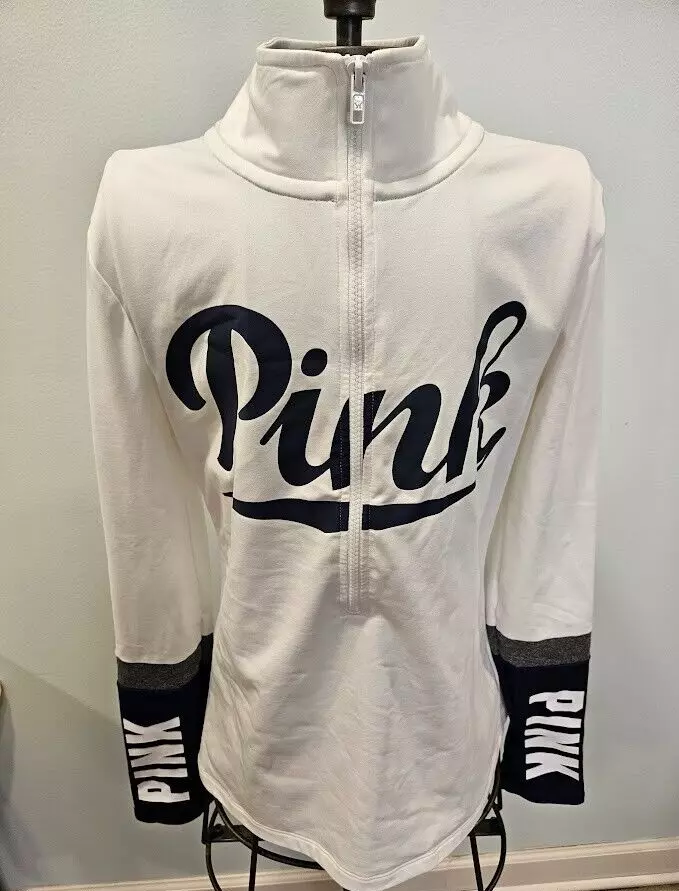 victoria-secret-vs long sleeve quarter zip thumb holes shirt