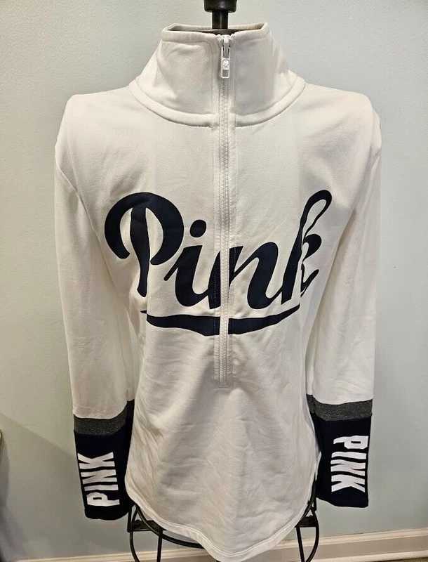 victoria-secret-vs long sleeve quarter zip thumb holes shirt