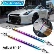 6''-9'' NEO Adjustable Front Bumper Lip Splitter Strut Rod Tie Stabilizer Bar 2x