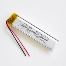 3.7V 700mAh Lipo Rechargeable Battery 601665 For Headphone Smart watch LED Light