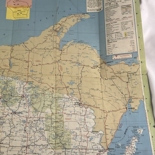 Touraide Map Of Wisconsin Road Map Conoco Mileage DS Best By Car Vintage 1968 - Picture 7 of 14