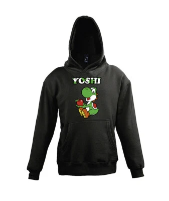Sudadera con capucha para niños Youth Designz Yoshi Pullover Logo Mario Luigi Gaming Nerd Geek Fun