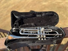 Merano Trumpet Nickel Plated-Used with mouth piece and case