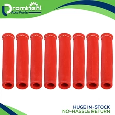 8PCS 2500° Spark Plug Wire Boots Protectors Sleeve Heat Shield Cover For SBC BBC