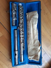 A. SANTONI Par  flute, transverse flute, silvered, high quality flute