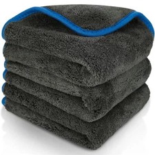 3PCS Car Wash Towel Microfiber Plush Cleaning Drying Cloth Car Care Cloth 800GSM
