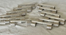12 PORTE COUTEAUX EN METAL ARGENTE CHRISTOFLE ONDULATIONS ART DECO LANEL