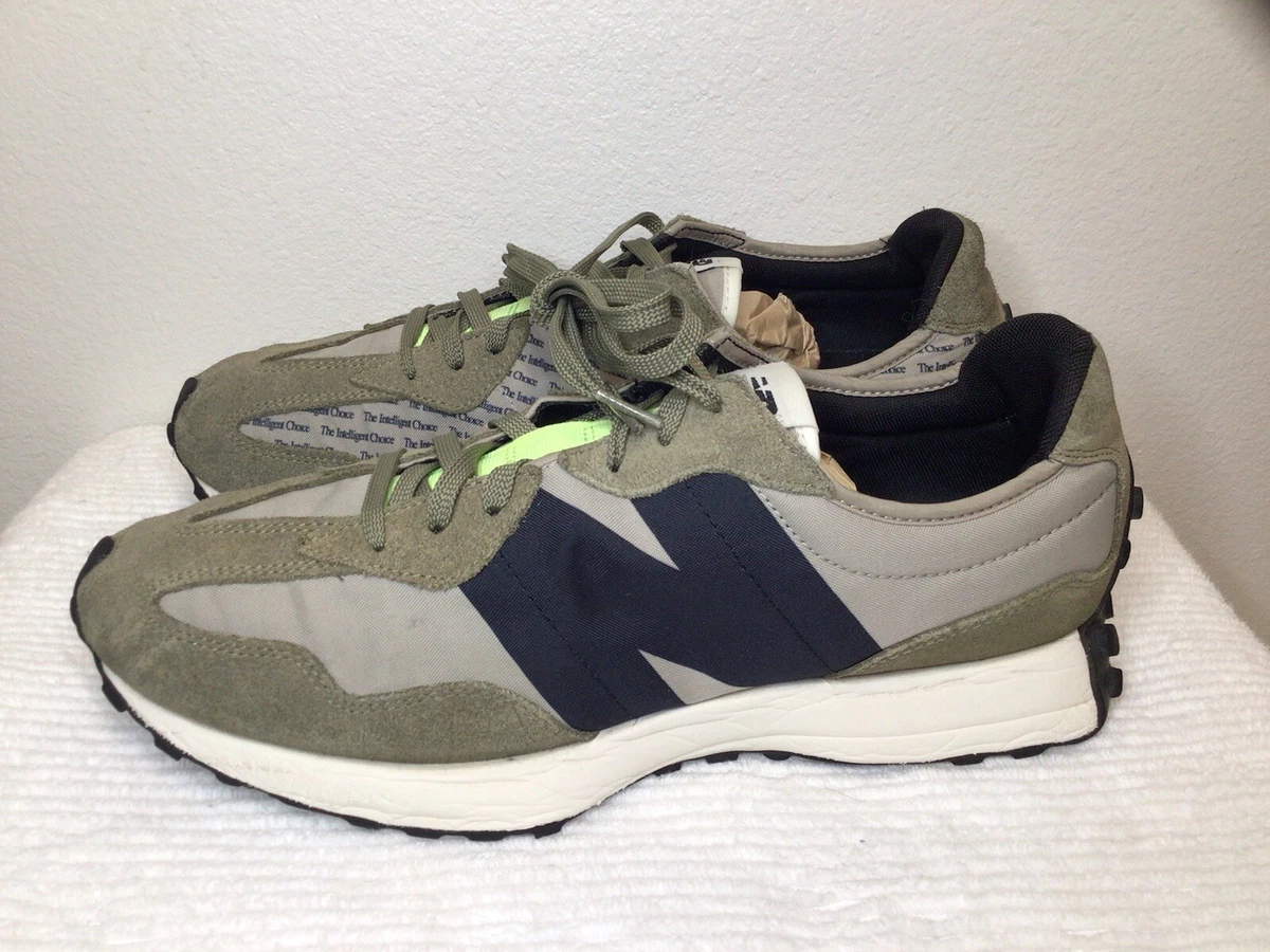 Men’s New Balance Lifestyle Sz 13 Aluminum Covert Green Running Shoes MS327IB