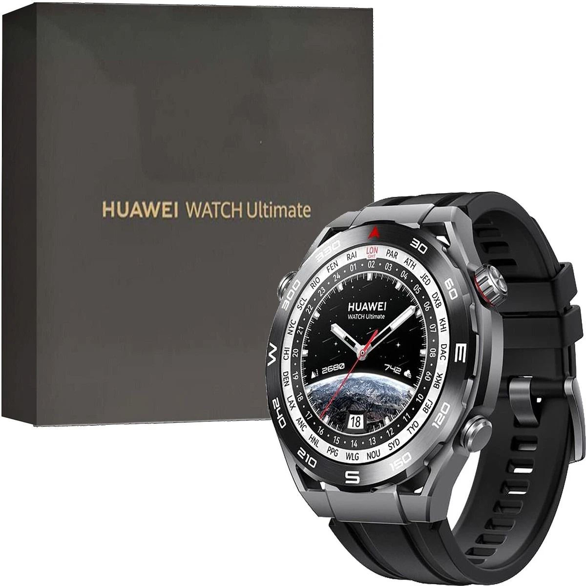 Huawei Watch Ultimate 48.5mm GPS + Bluetooth Black Smartwatch NEW