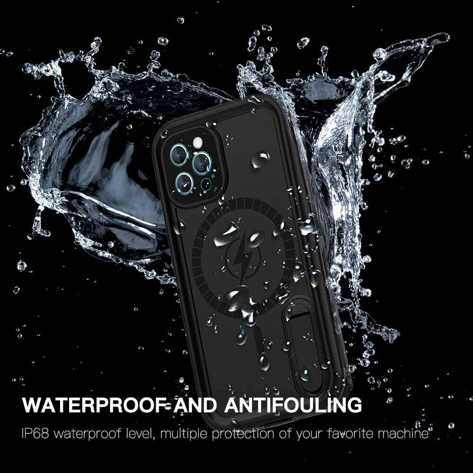For iPhone 12 Pro Max /12 Mini Magsafe Waterproof Case Shockproof with Kickstand - Image 2 of 4