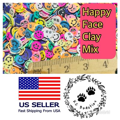 20g Happy face Polymer Clay Mix Epoxy Resin Hot Soft Sprinkles Diy Crafts Art