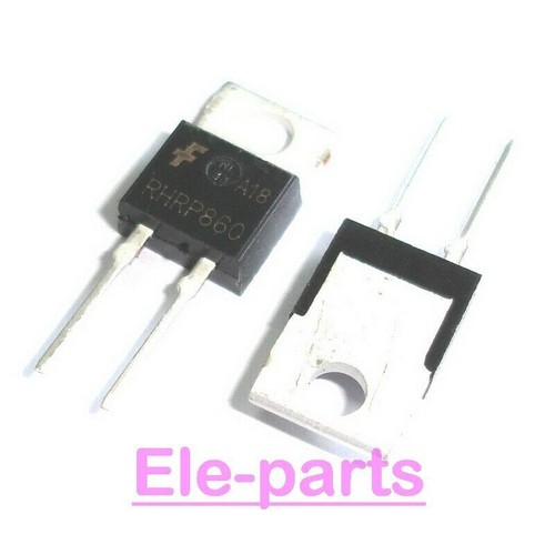 50 PCS RHRP860 TO-220AC 8A, 400V - 600V Hyperfast Diodes Transistor #A6 ...