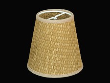 Lampenschirm zum Aufstecken Geflochten   Landhaus Rustikal Schilf_Optik E14 