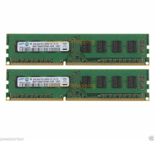 4GB 2X 2GB DDR3-1066MHz PC3-8500 CL7 240PIN DIMM Desktop Memory RAM Non-ECC @N - Picture 2 of 12
