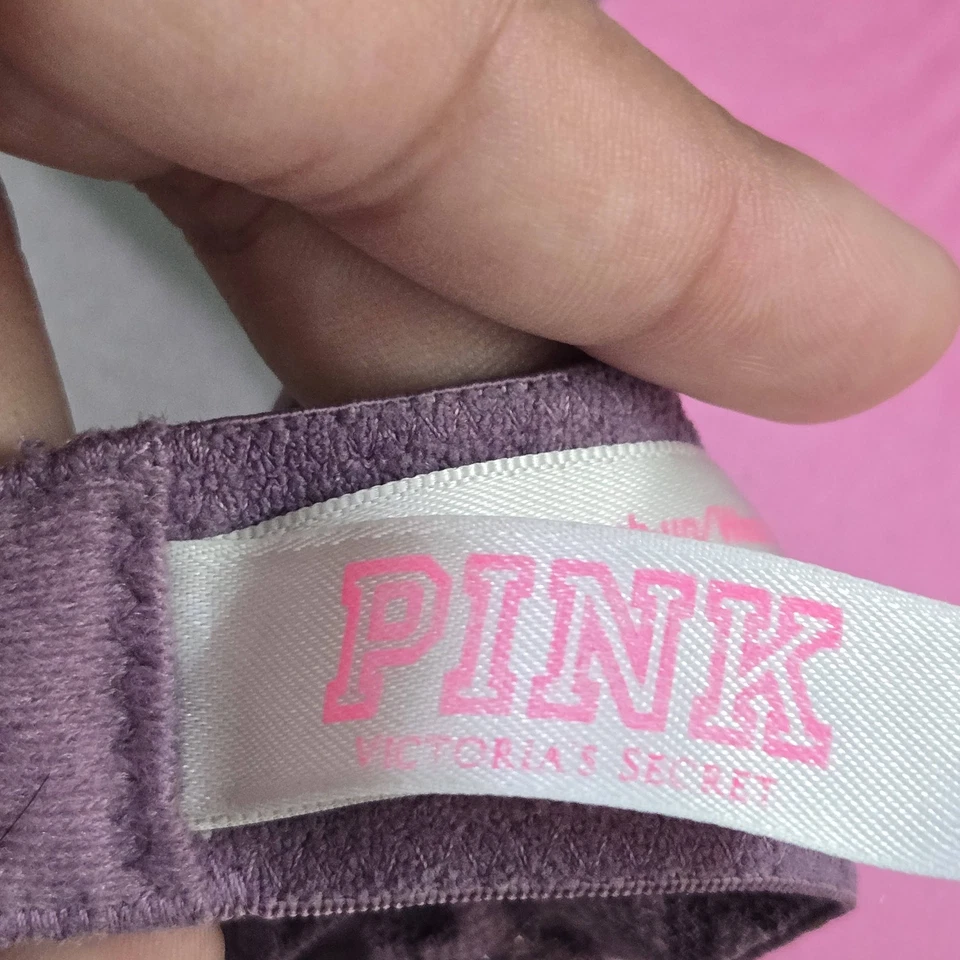 Sujetador Victoria's Secret ROSADO 34B púrpura estampado animal usar en todas partes push up Foto 3 de 4