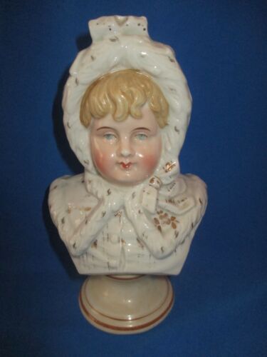 ANTIQUE GERMANY PORCELAIN  BUST - Picture 1 of 8