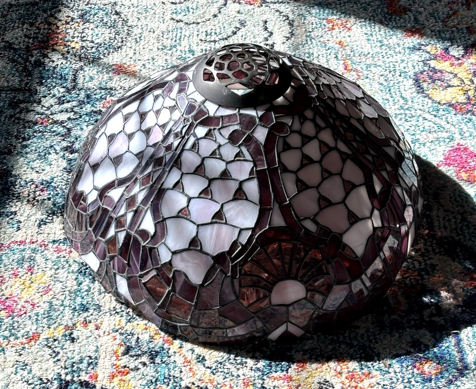 MEYDA TIFFANY STAINED GLASS 灯罩紫色和 LAVENDER 2 匹配阴影可用 — 第 2/3 张图片