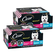 Cesar Wet Dog Food Loaf in Sauce Breakfast Variety Pack 24 Trays 3.5 oz