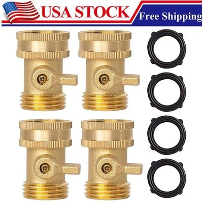 1/2/4x Heavy Duty Solid Brass Garden Hose Shut Off Valve 3/4 Inch Hose Connector