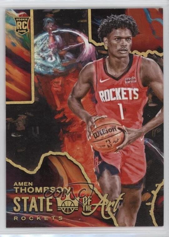 2023-24 Panini Court Kings State of the Art Amen Thompson #7 Rookie RC 11qd