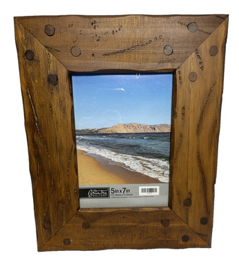 Green Tree Gallery Rustic Wooden Frame Fits 5 x 7 Photo Western Cabin Farmhouse