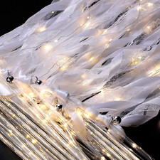 Light up Wand for Wedding Silk Streamer with Bell LED Fairy Ribbon Fairy Wand Gl