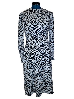 Halogen Animal Print Aline Dress Size S Black And White 1st Lady Sundays Best 