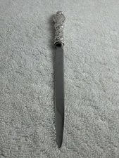 Vintage Gorham Whiting Lily Sterling Silver Letter Opener “S” Monogram 7.5”