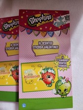 Shopkins 16 Valentine's Day Cards with 16 Strawberry Scented Stickers 2-Pack