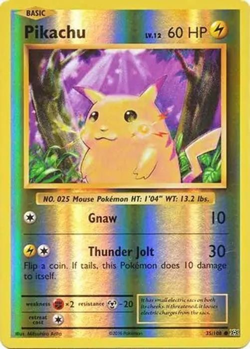 Pikachu - 35/108 - Pokemon Evolutions XY Reverse Holo NM